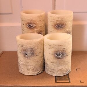 Birch Bark LED Candle Set